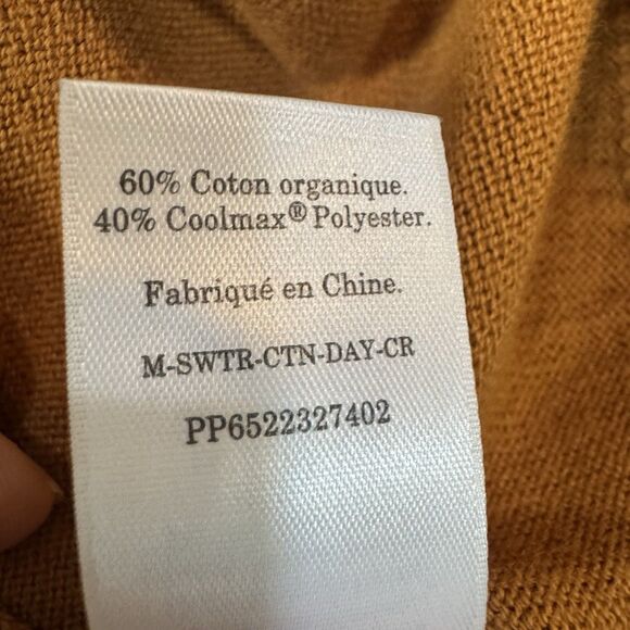 Everlane No-Sweat Sweater Uniform Cotton Coolmax Cinnamon Copper Brown Men Large - Picture 10 of 10